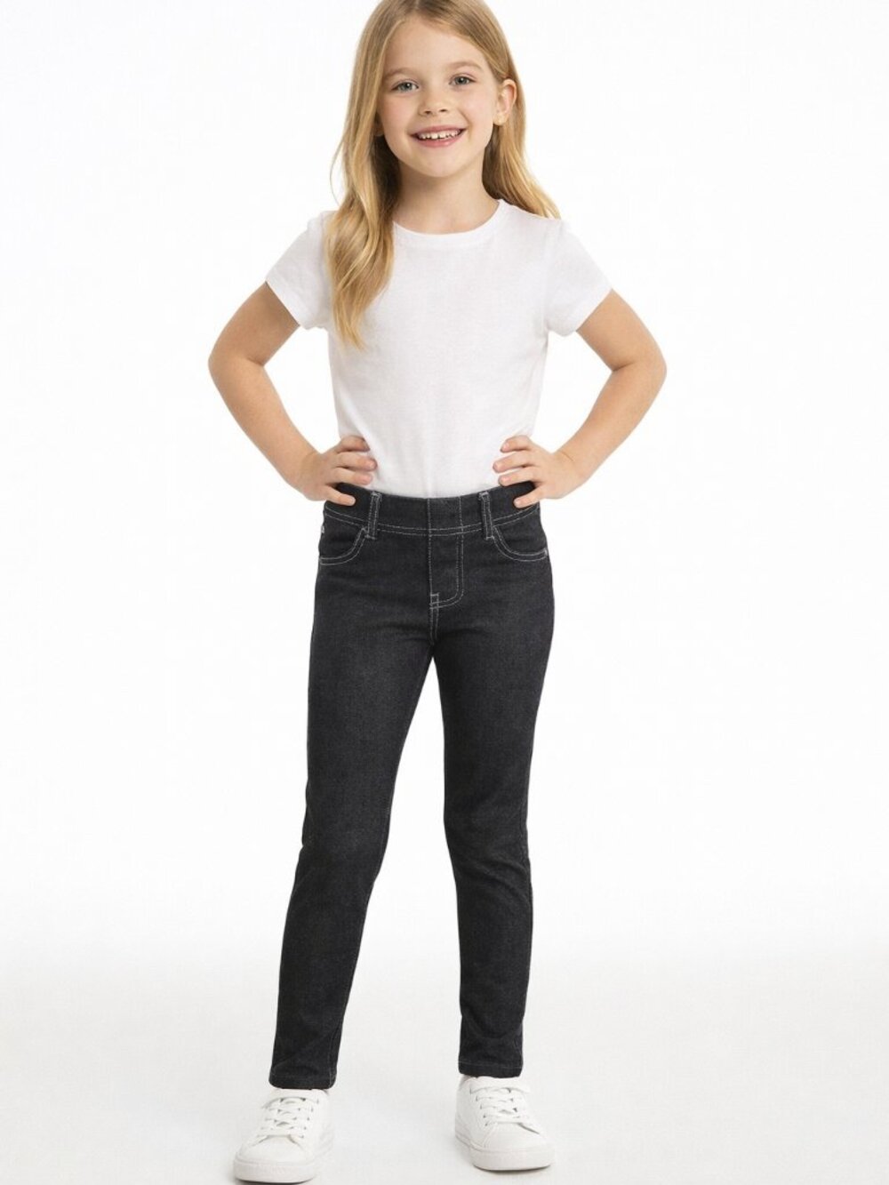 Garanimals 365 Kids Girls Leggings Black Pull On Stretch Size 7